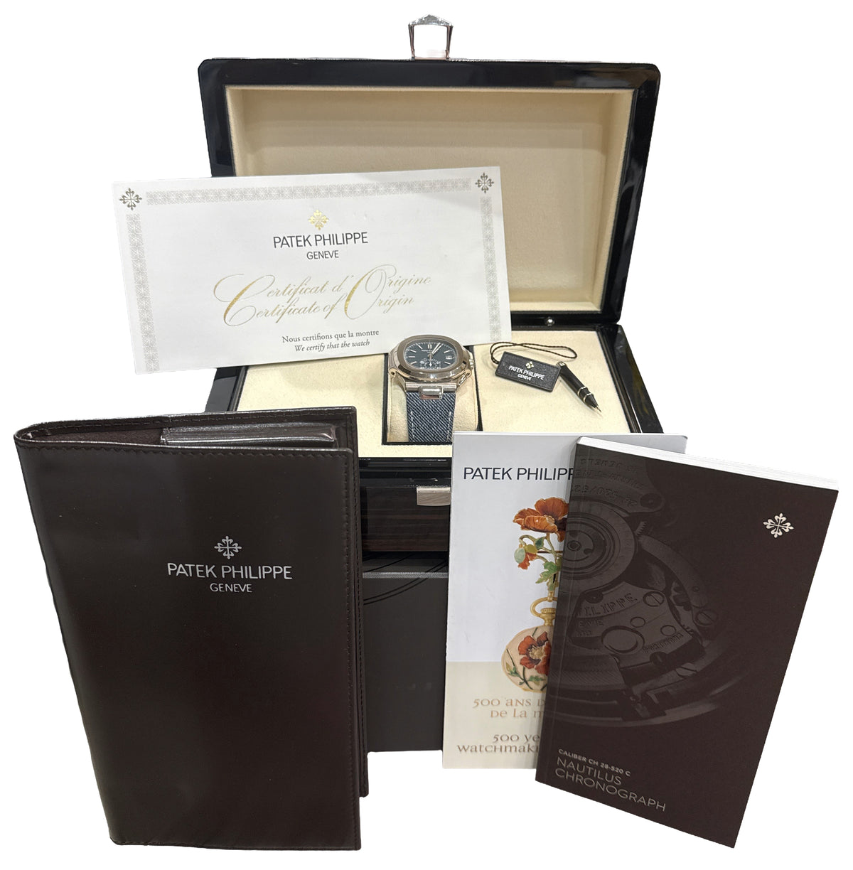 2024 Patek Philippe Nautilus 5980/60G-001 Denim Blue 18K White Gold Box Papers