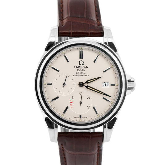 Omega Seamaster De Ville Co-Axial WHITE Stainless Steel Leather 39mm 4833.20.31