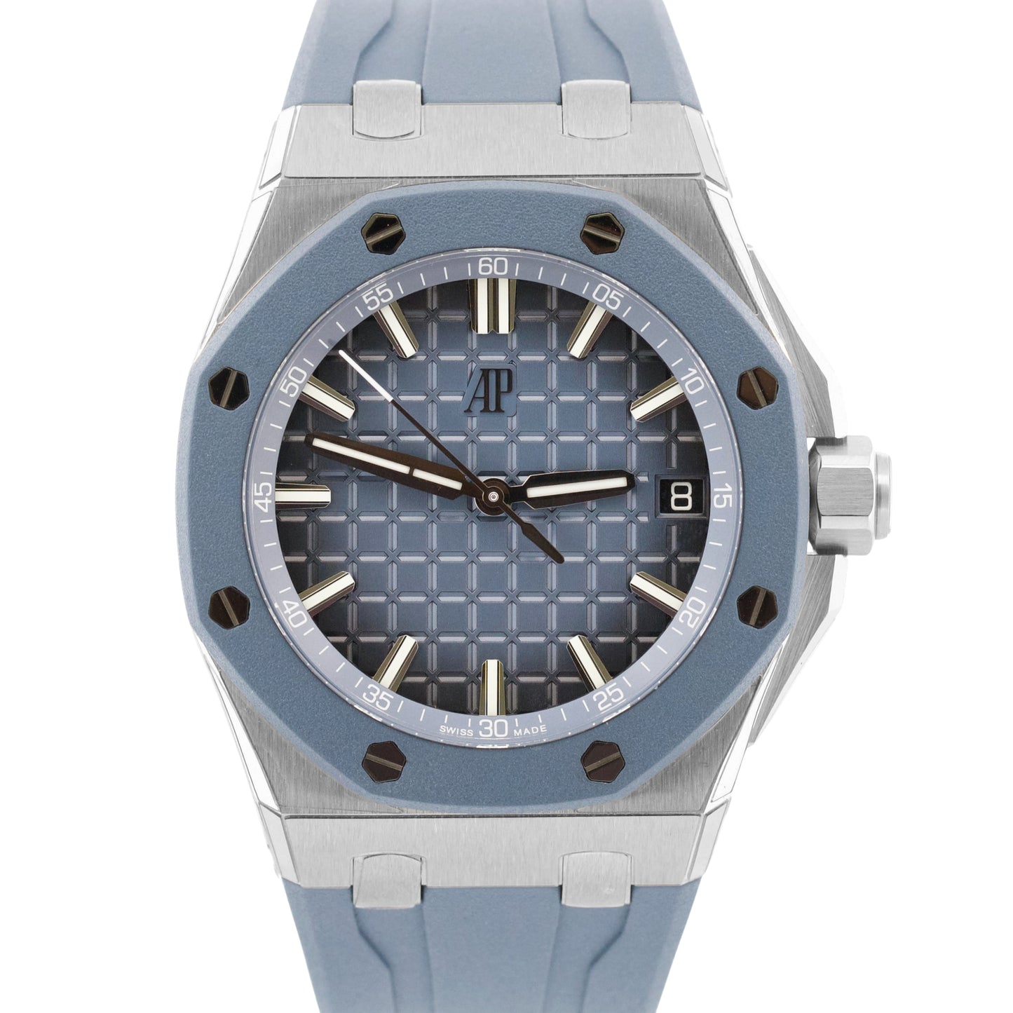 NEW 2025 PAPERS Audemars Piguet Royal Oak Offshore BLUE Rubber 43mm 15605SK BOX