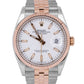 MINT 2022 Rolex DateJust 36 WHITE 18k Rose Gold Steel JUBILEE 36mm 126231 Watch