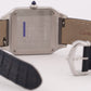 MINT PAPERS Cartier Santos Dumont SILVER Leather Quartz 4228 WSSA0022 31.4mm BOX