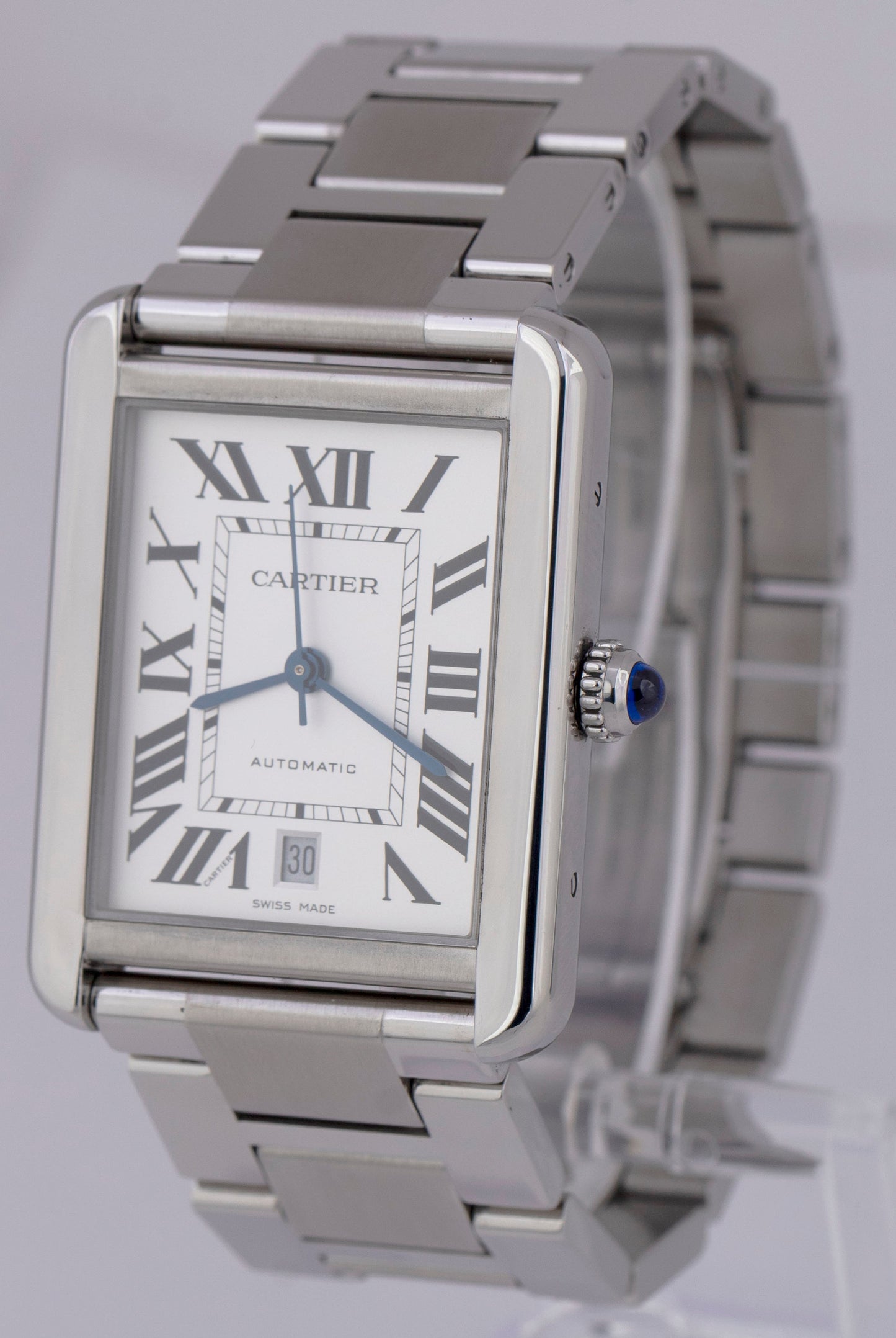 MINT Cartier Tank Solo Silver Roman 31x40mm 3800 W5200028 Date Automatic Watch