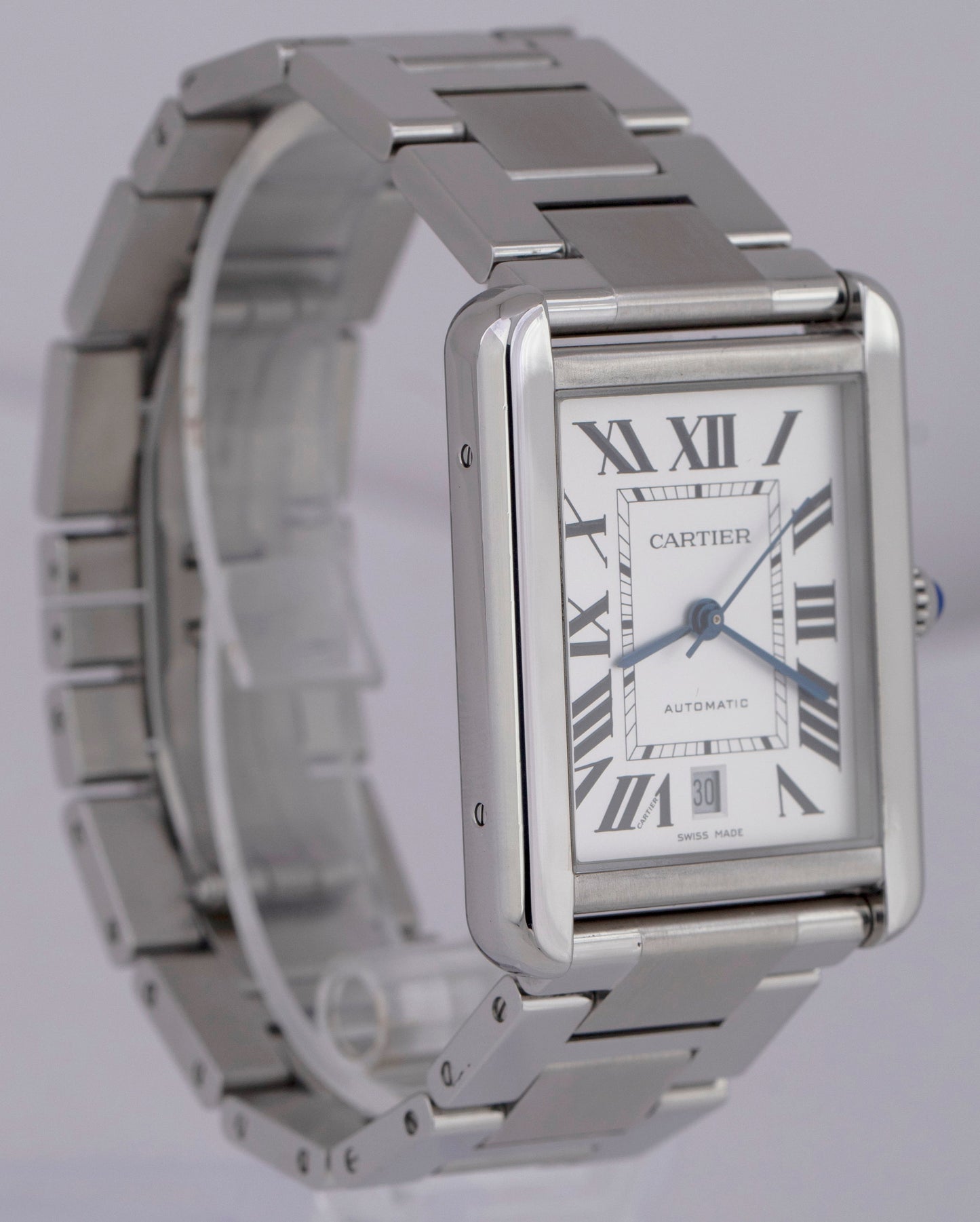 MINT Cartier Tank Solo Silver Roman 31x40mm 3800 W5200028 Date Automatic Watch