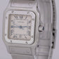 PAPERS Ladies Cartier Santos Galbee Quartz 29mm Steel Watch White 1564 W20025D6