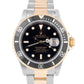 1999 Rolex Submariner Date PAPERS Two-Tone 18K Gold Black 40mm 16613 Watch B+P