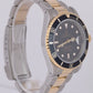 1999 Rolex Submariner Date PAPERS Two-Tone 18K Gold Black 40mm 16613 Watch B+P