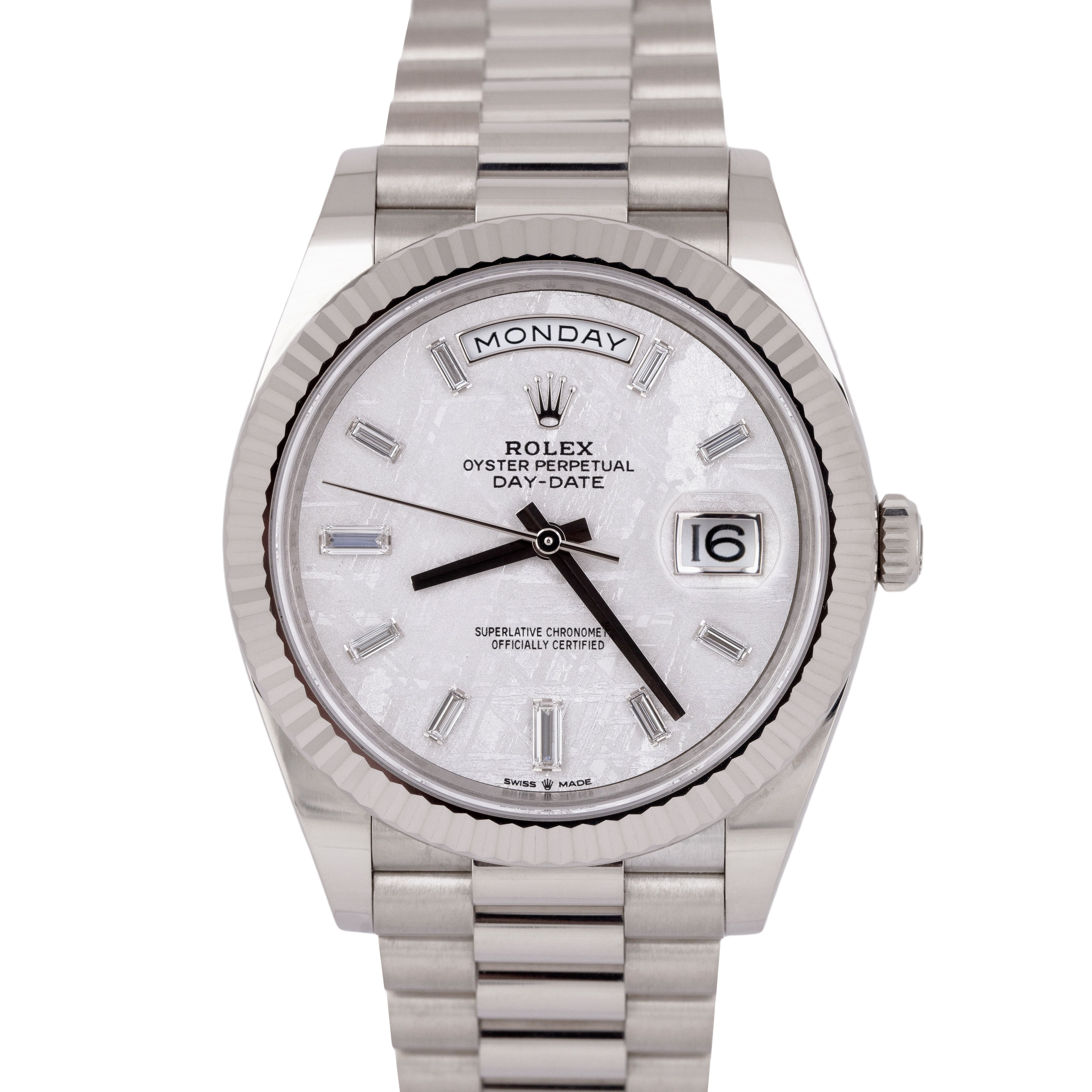 BRAND NEW 2023 Rolex Day-Date METEORITE President 18K White Gold 40mm ...