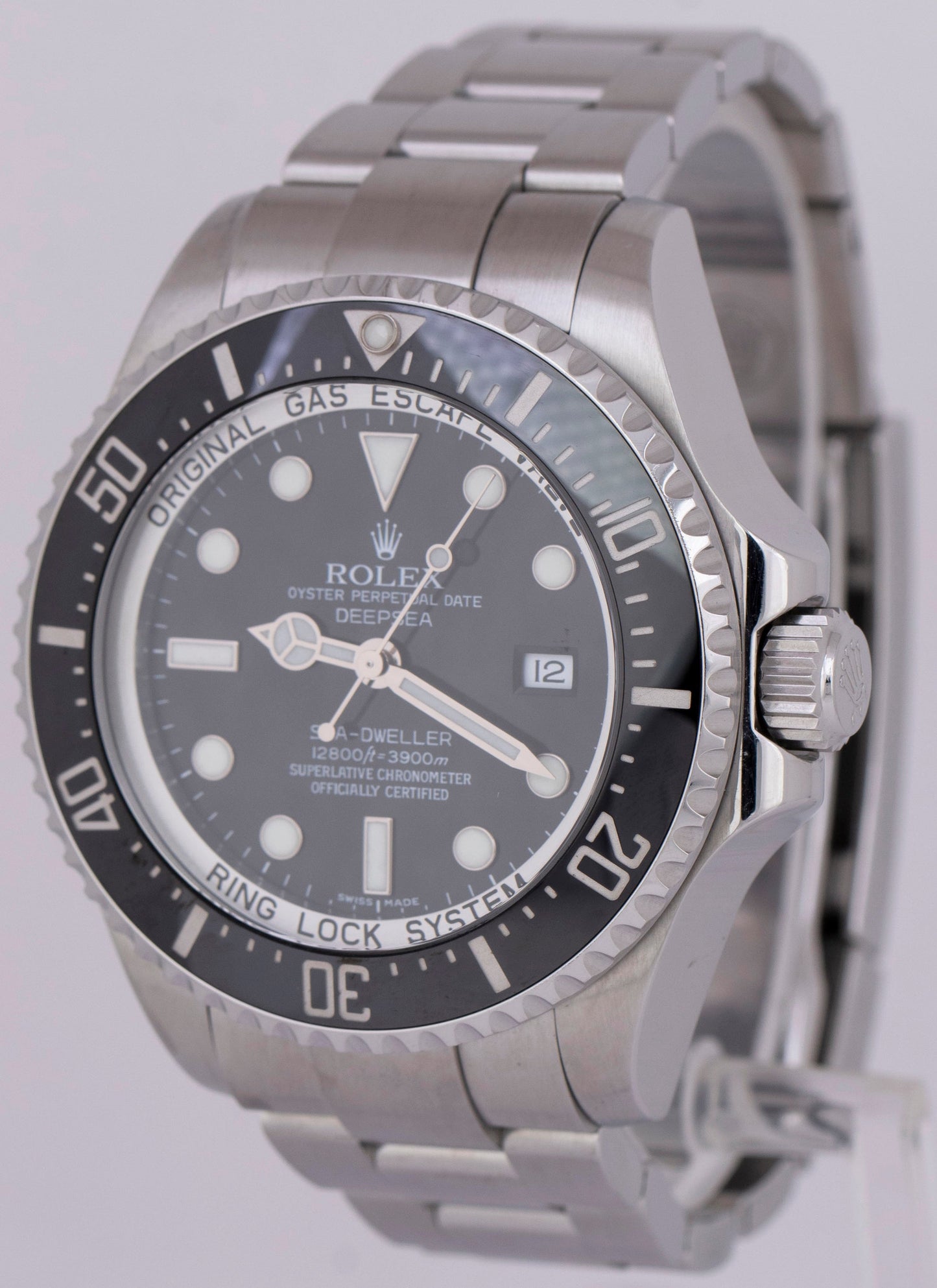 MINT Rolex Sea-Dweller Deepsea 44mm Black Ceramic Dive Stainless Steel 116660