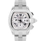 MINT Cartier Roadster XL Chronograph White Roman Steel Watch 2618 W62006X6