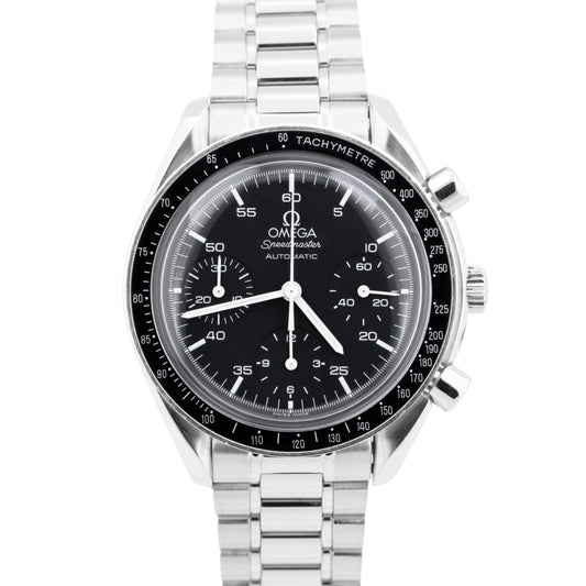 MINT Omega Speedmaster Reduced 39mm Automatic Chronograph Steel Watch 3510.50.00