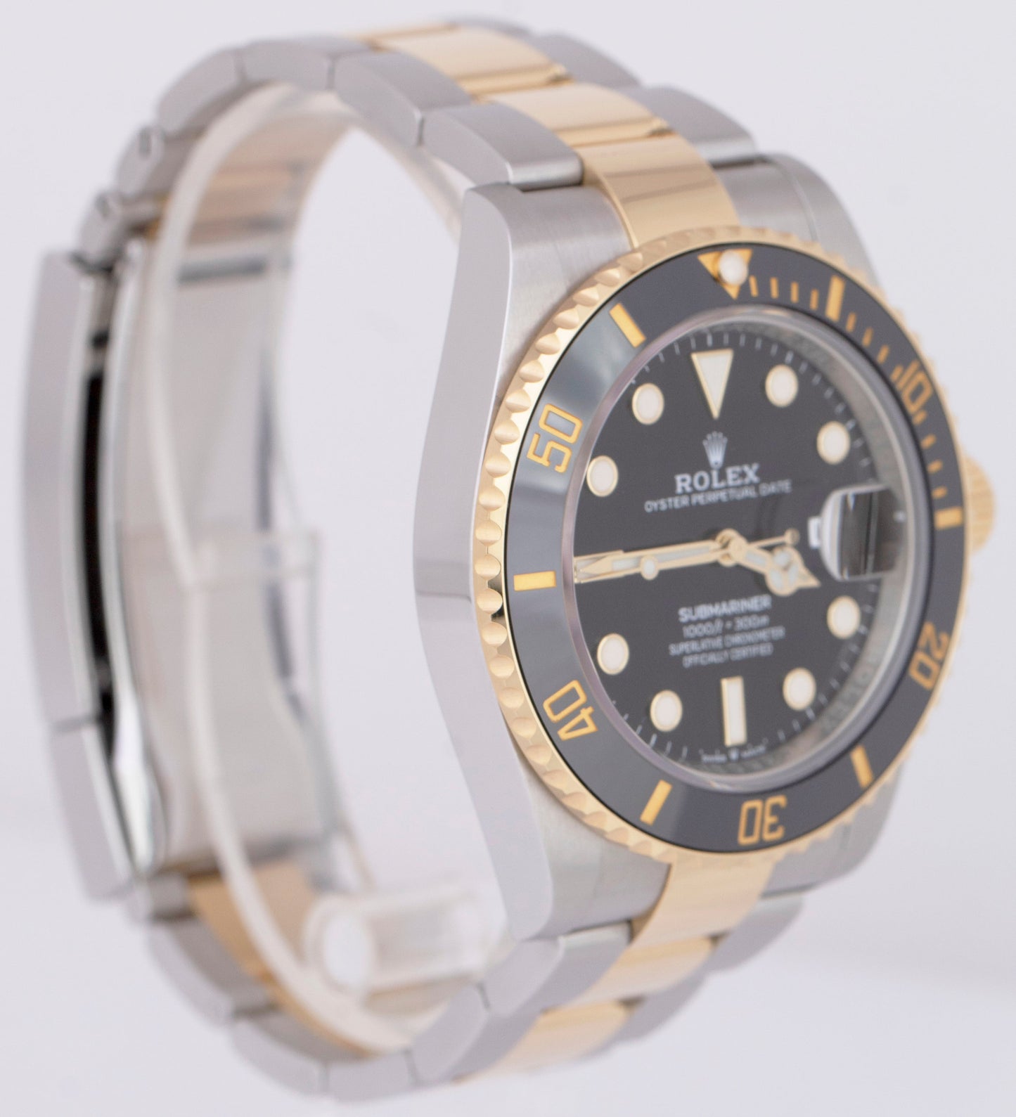 MINT 2023 PAPERS Rolex Submariner 41mm 18K Gold Steel Black Watch 126613 LN BOX