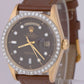 MINT VINTAGE Rolex Day-Date President DIAMOND Brown 36mm 18K Gold Watch 1803