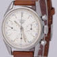 UNPOLISHED 1960's Heuer Carrera White Chronograph 2447D 35.5mm Steel Watch