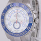 Rolex Yacht-Master II PAPERS 44mm NEW HANDS Stainless White 116680 Watch B+P