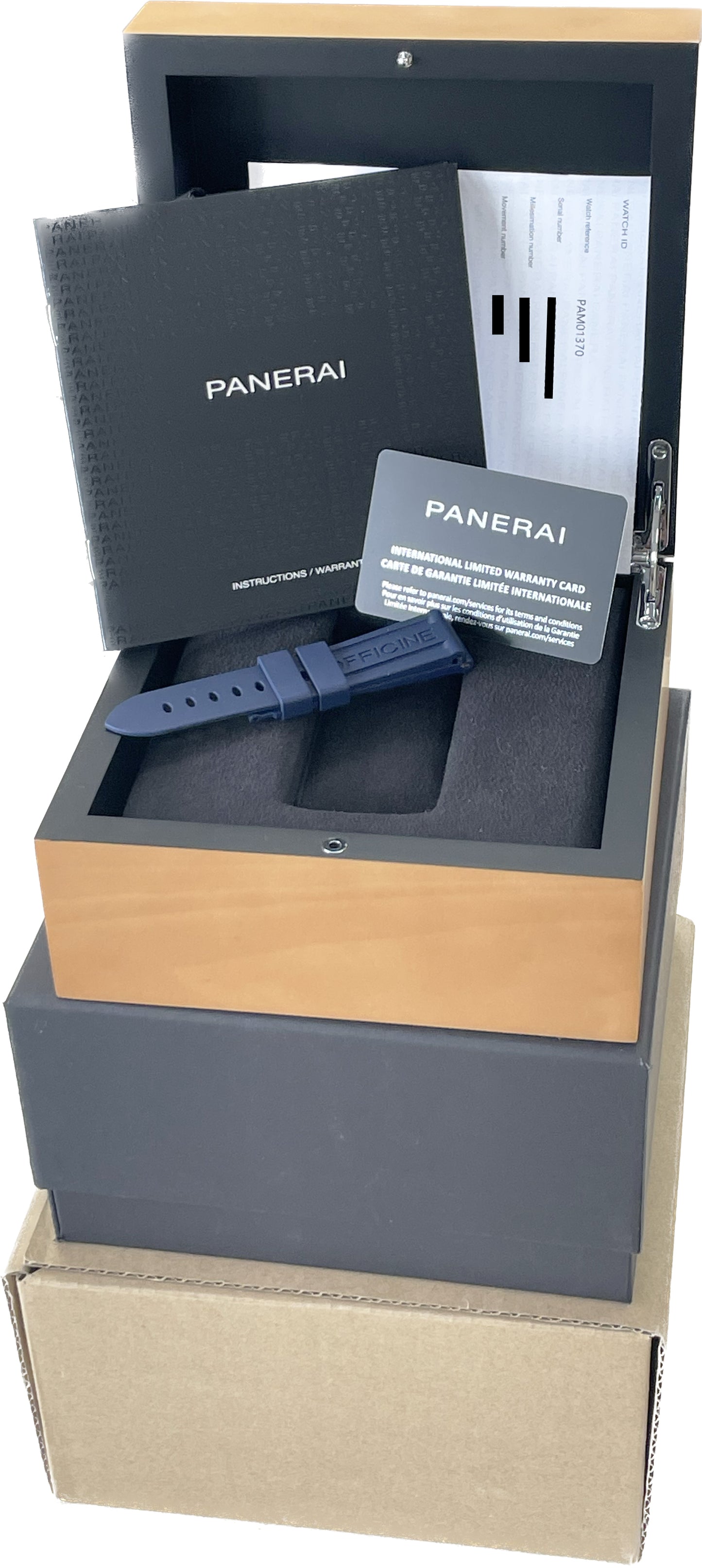 MINT Panerai Luminor Quaranta PAPERS PAM01370 Blue Steel 40 Automatic Watch B+P
