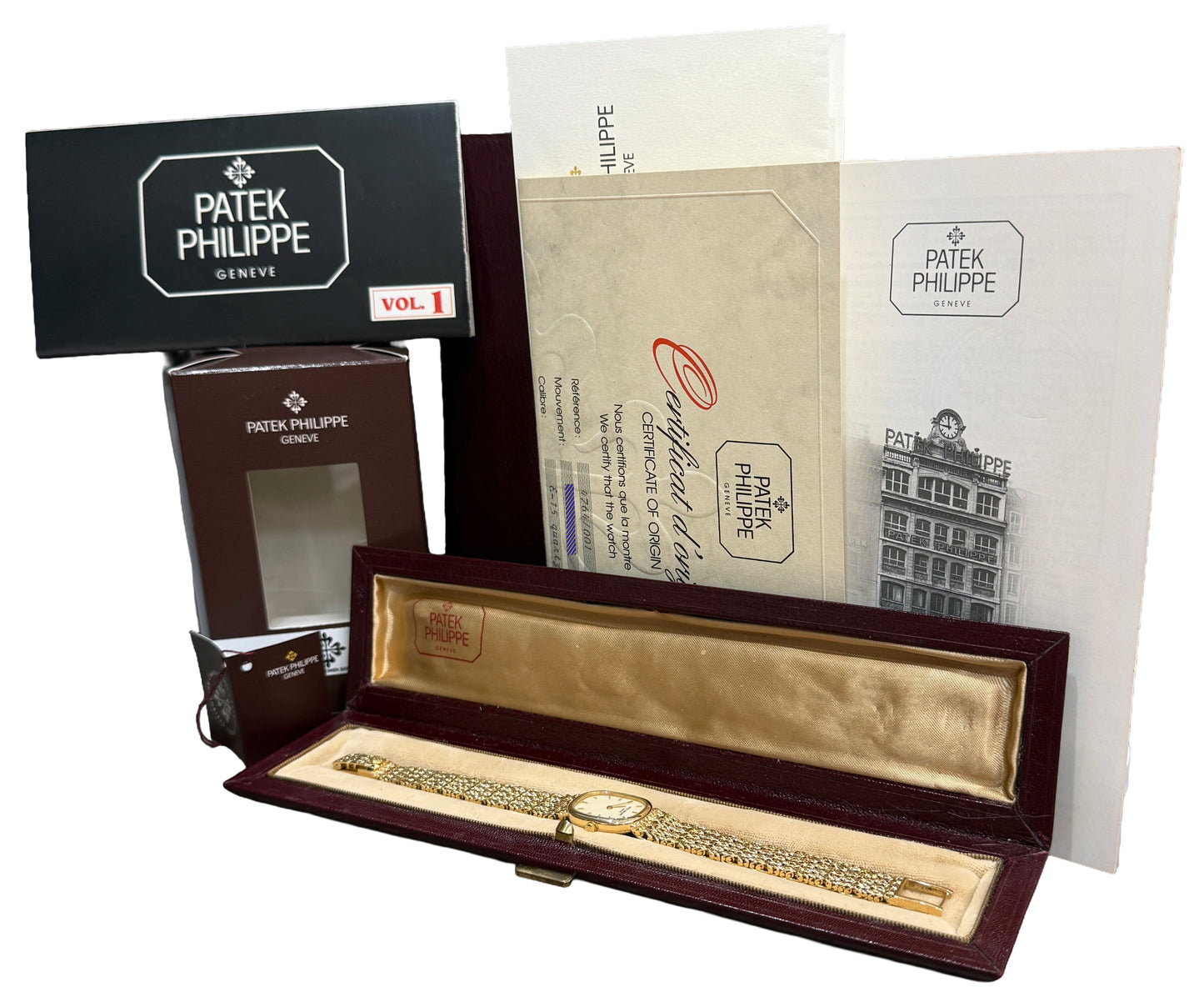 PAPERS Patek Philippe Golden Ellipse 19.5mm IVORY 18K Gold 4764/1J-055 BOX
