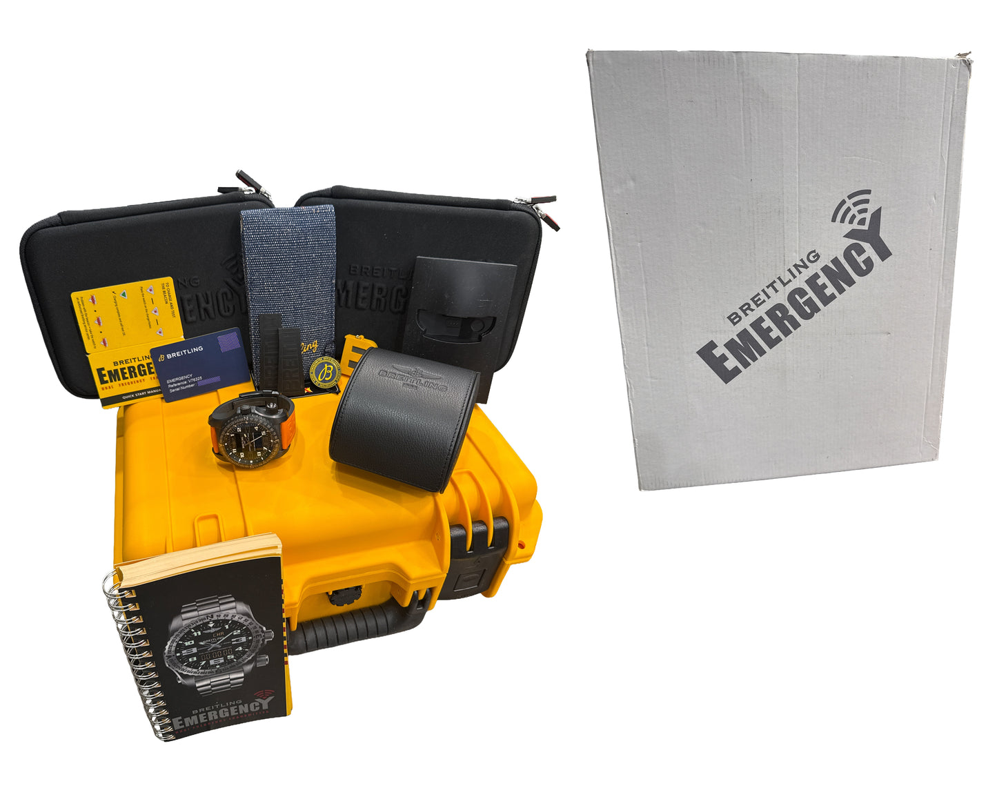 2018 PAPERS Breitling Emergency Professional TITANIUM Black 51mm V76325 BOX