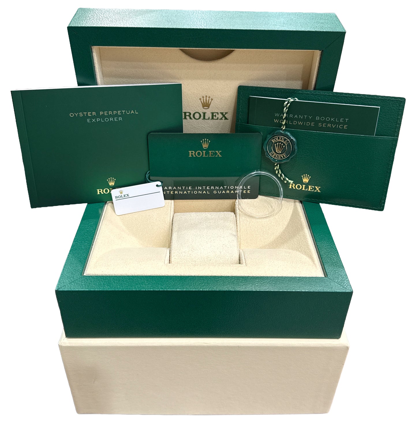 2021 PAPERS Rolex Explorer I BLACK 36mm Stainless Steel 3-6-9 Watch 124270 BOX