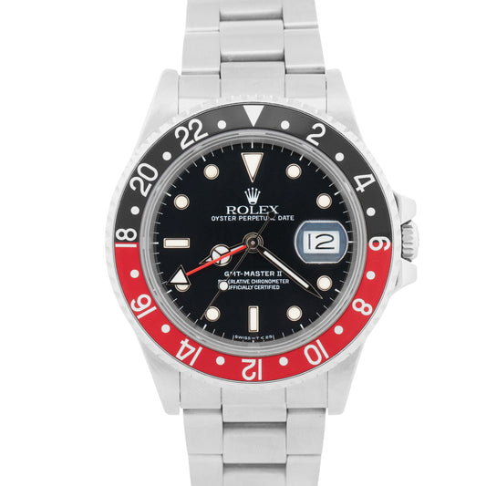 2025 RSC Rolex GMT-Master II 16760 Fat Lady Coke Red Black Steel 40mm Watch Box
