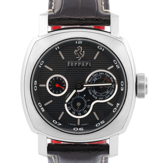 Panerai Ferrari Perpetual Calendar BLACK Red Steel 45mm Leather Watch FER00015