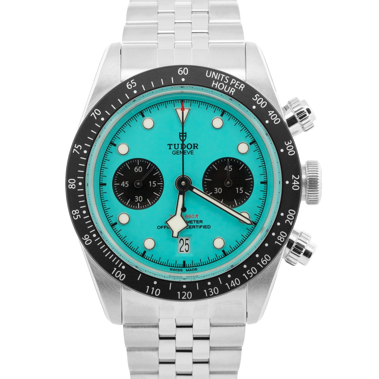 STICKERED NEW 2026 PAPERS Tudor Black Bay Chrono 41mm FLAMINGO BLUE 79360 N BOX