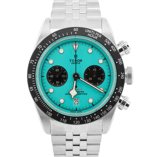 STICKERED NEW 2026 PAPERS Tudor Black Bay Chrono 41mm FLAMINGO BLUE 79360 N BOX