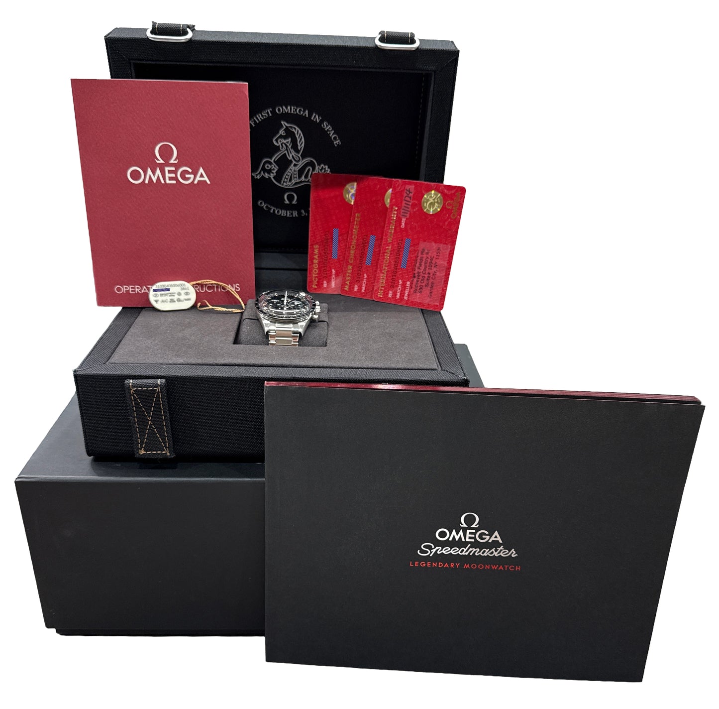 2024 PAPERS Omega Speedmaster FOIS BLACK 39.7mm Steel 310.30.40.50.06.001 BOX