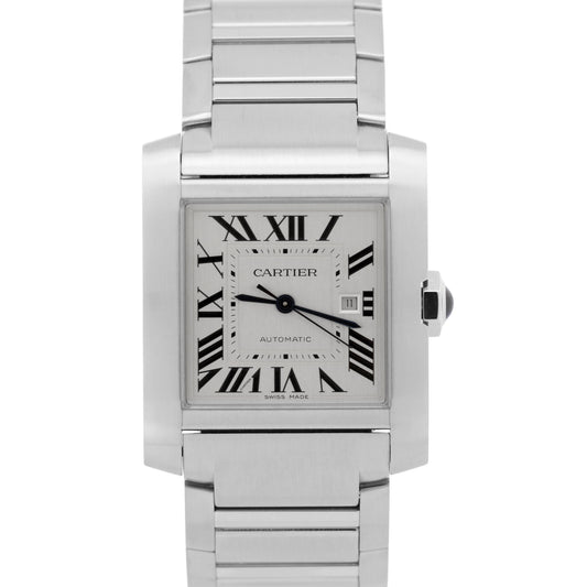 2023 Cartier Tank Francaise WSTA0067 4469 30mm Silver Steel Automatic Box Papers