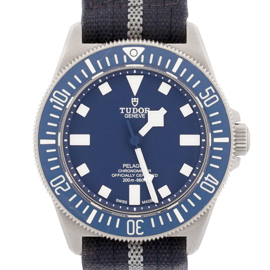 2023 PAPERS Tudor Pelagos FXD NAVY BLUE Titanium Fabric 25707B/23 42mm BOX
