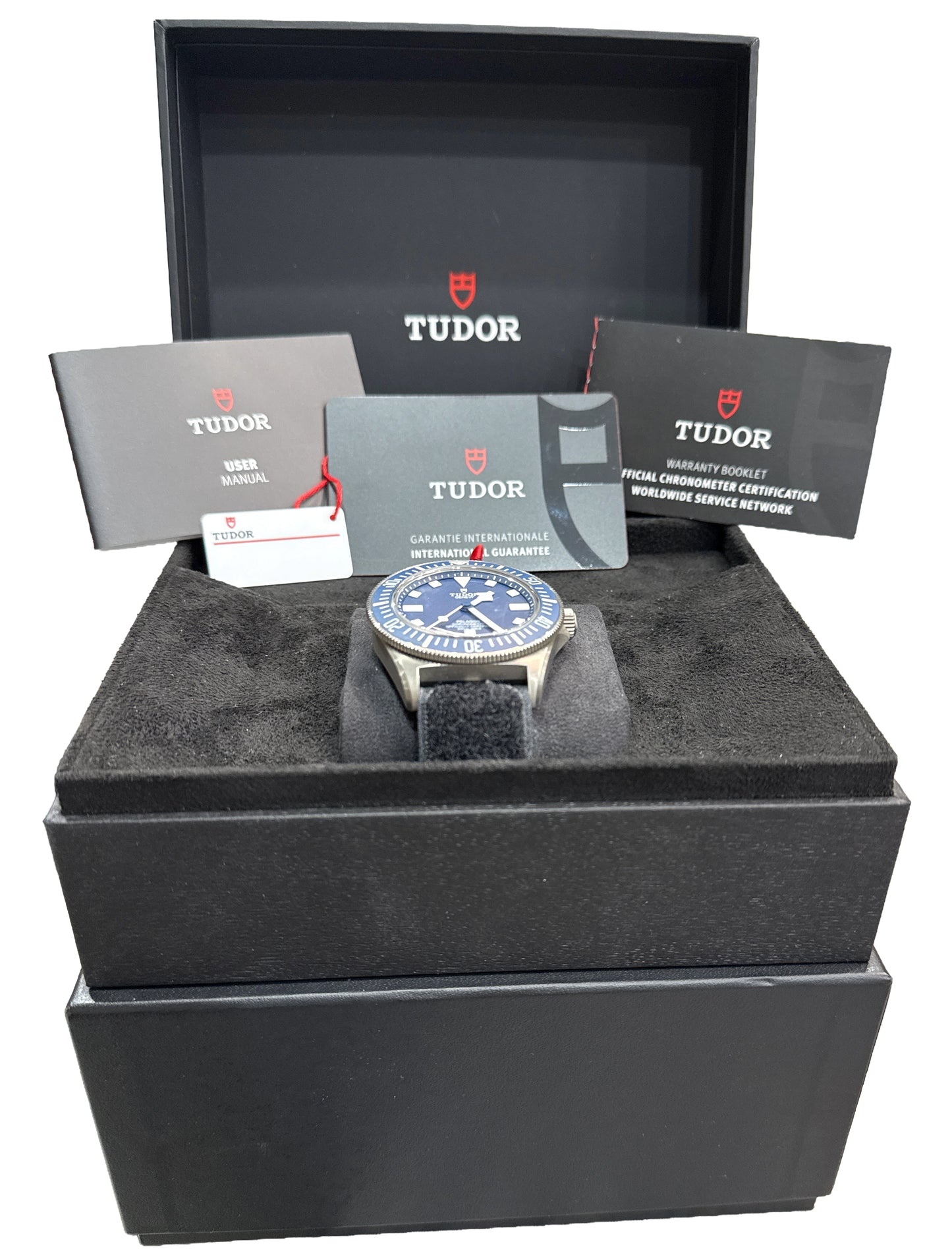 2023 PAPERS Tudor Pelagos FXD NAVY BLUE Titanium Fabric 25707B/23 42mm BOX