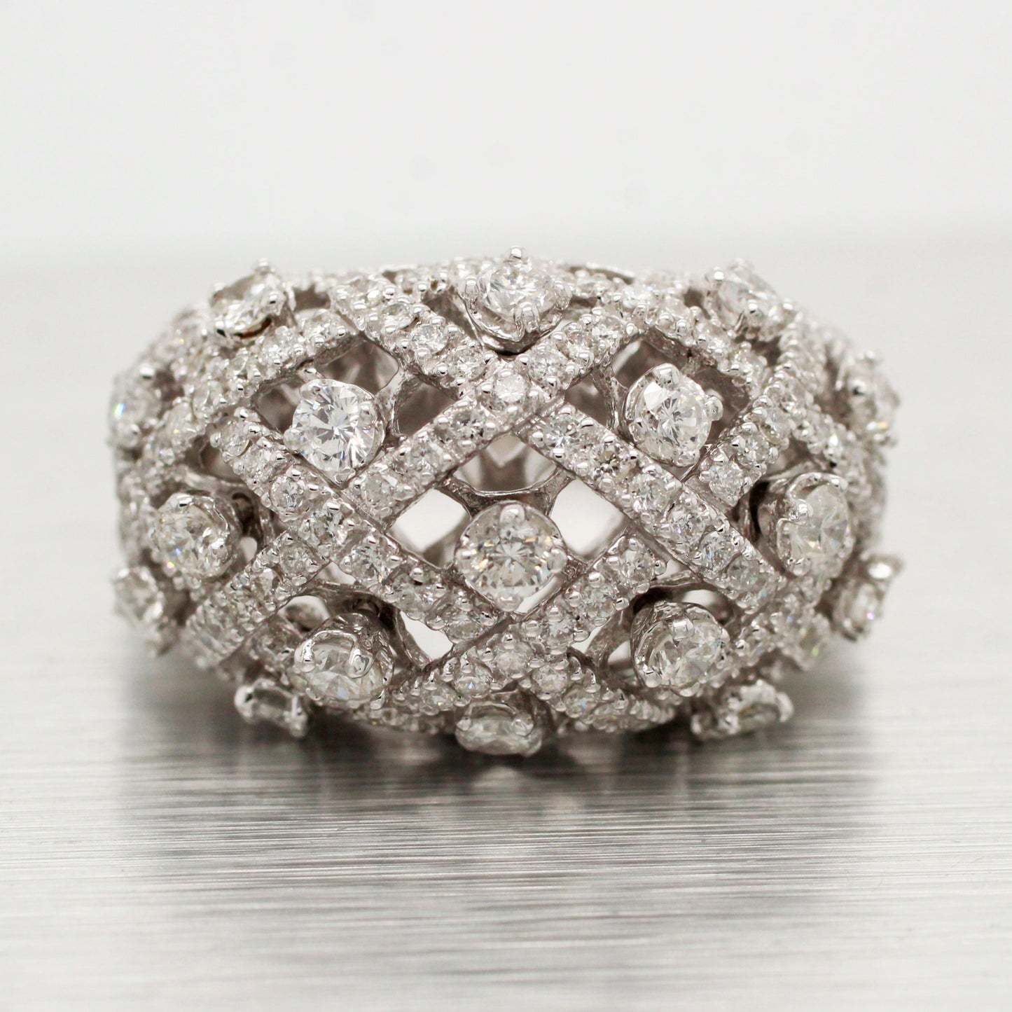 Sonia Bitton 0.50ctw Diamond Criss Cross Ring - 14k White Gold & Dynamic Setting