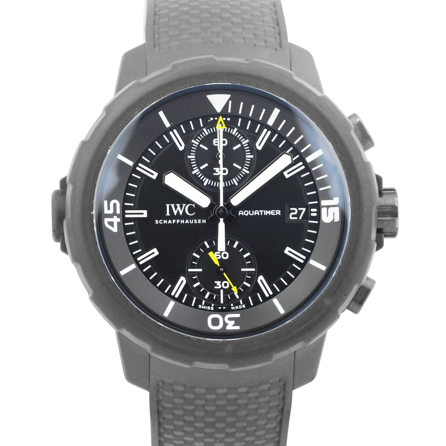 IWC Aquatimer Chronograph Galapagos Island 45mm BLACK Steel Rubber IW379502