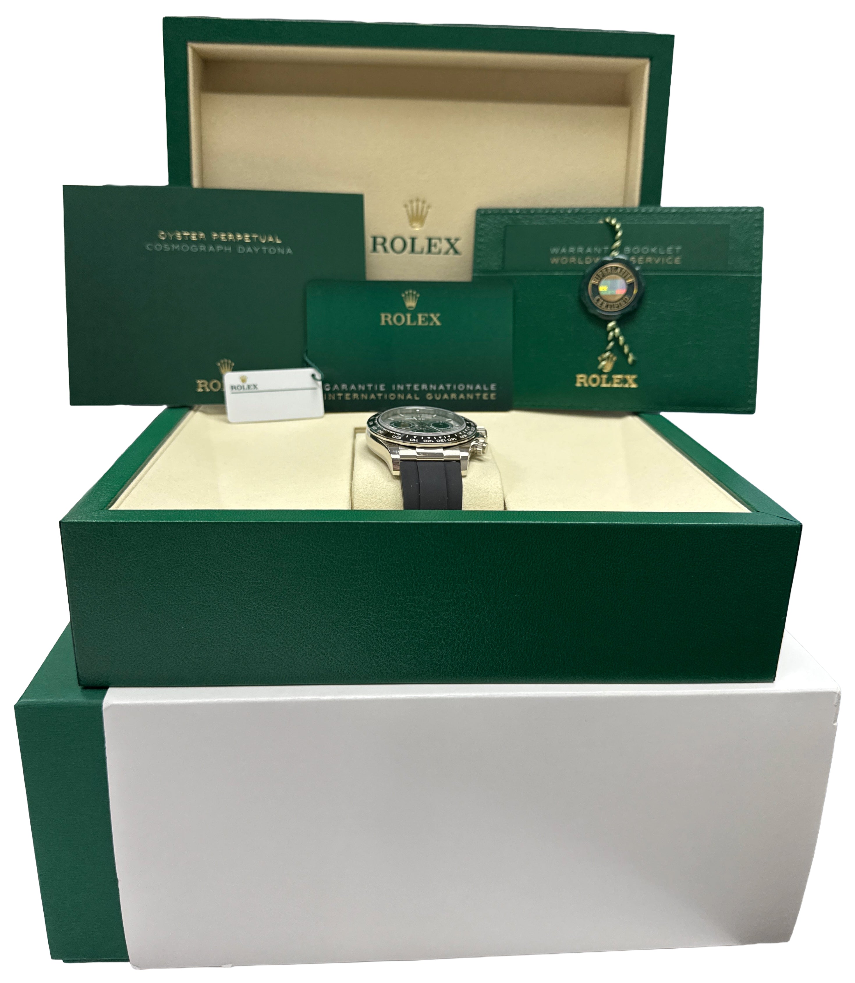 ROLEX 空箱 05/18/2026 NEW MAY 2026 PAPERS Rolex Daytona GHOST SILVER 18K OYSTERFLEX 40mm