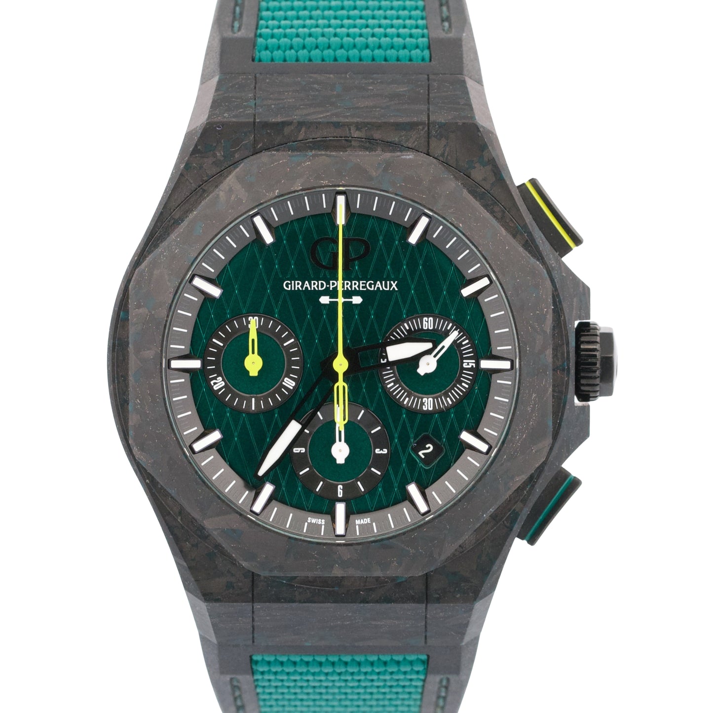 PAPERS Girard Perregaux Laureato Absolute ASTON MARTIN F1 81060-41-3071-1CX BOX