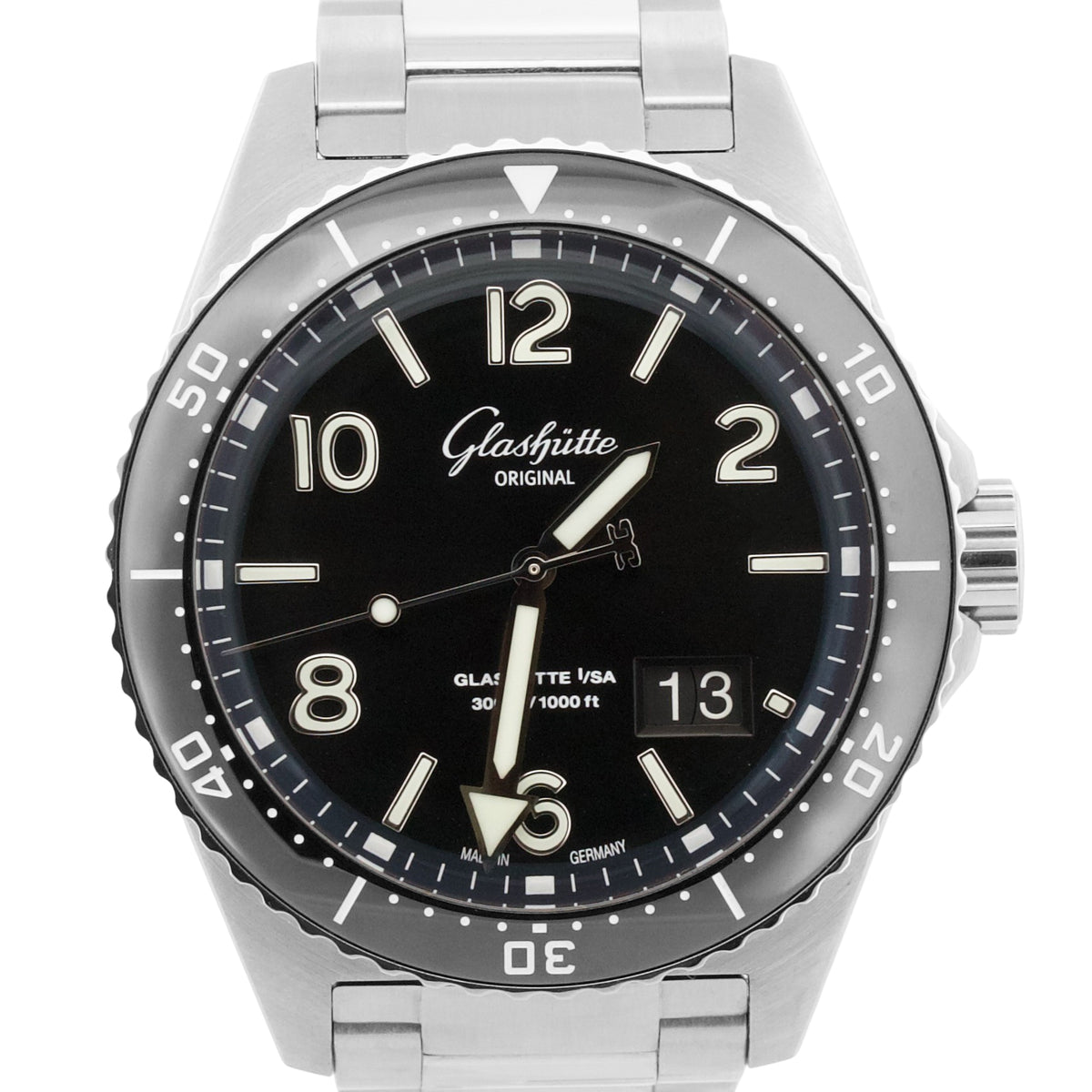 2022 Glashutte SeaQ Panorama Date 1-36-13-01-80-70 Black Steel 43mm Box Papers