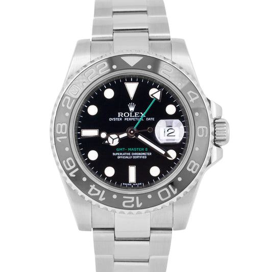 Rolex GMT-Master II Black 40mm Ceramic Steel Watch 116710 LN