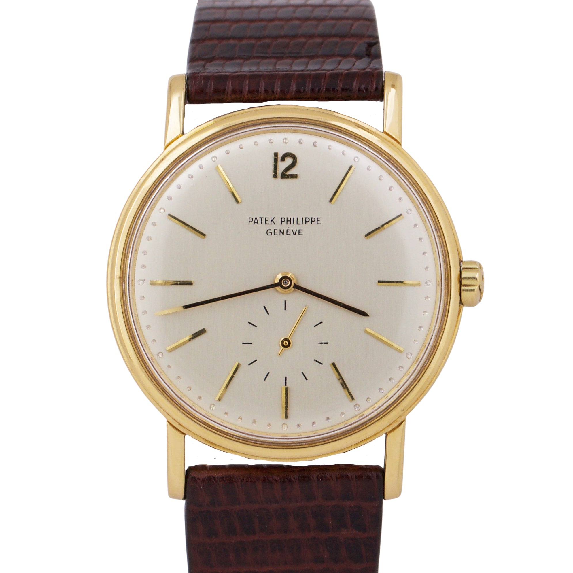 RARE 1950s AUTOMATIC Patek Philippe Calatrava 2584J 18K Yellow Gold 36mm Watch