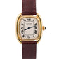 VINTAGE Ladies Cartier Gondole WHITE ROMAN 18K Yellow Gold 24mm Manual 7807 BOX