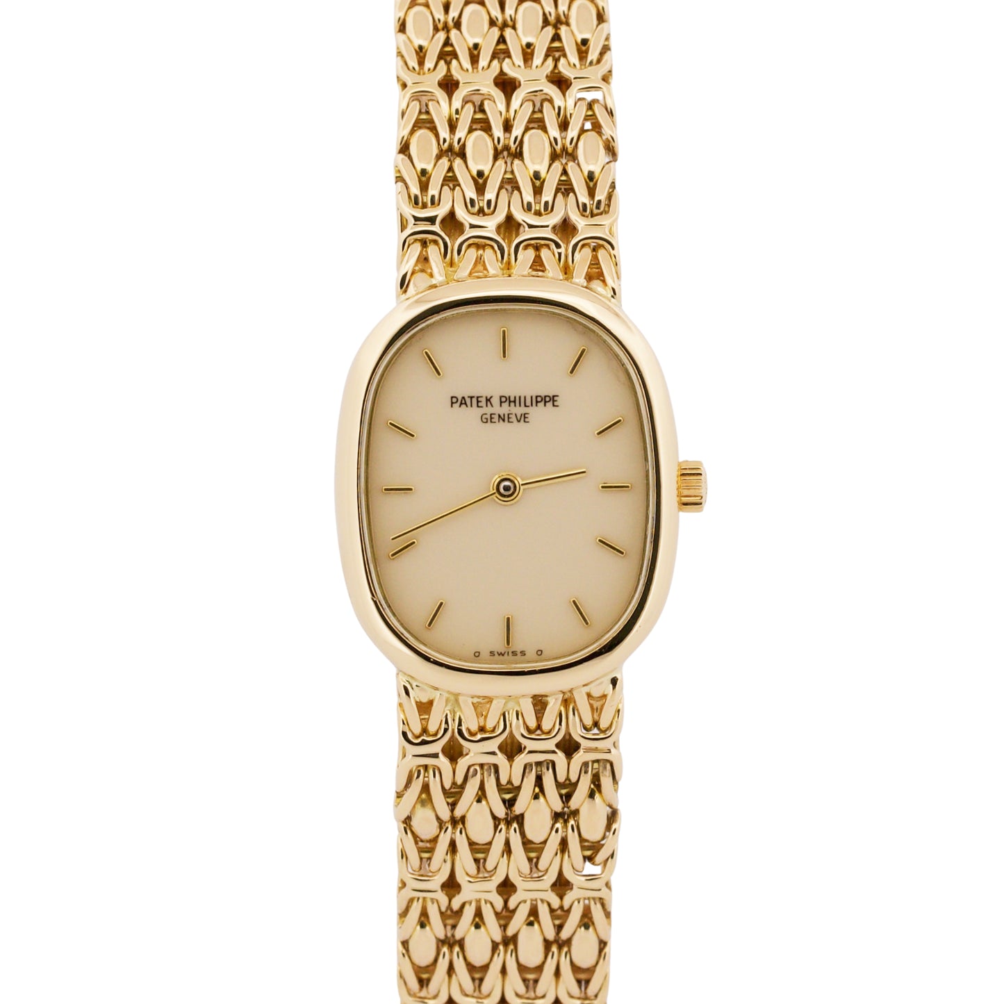 PAPERS Patek Philippe Golden Ellipse 19.5mm IVORY 18K Gold 4764/1J-055 BOX
