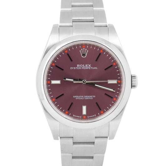 Rolex Oyster Perpetual GRAPE Purple 39mm Stainless Steel Oyster Automatic 114300