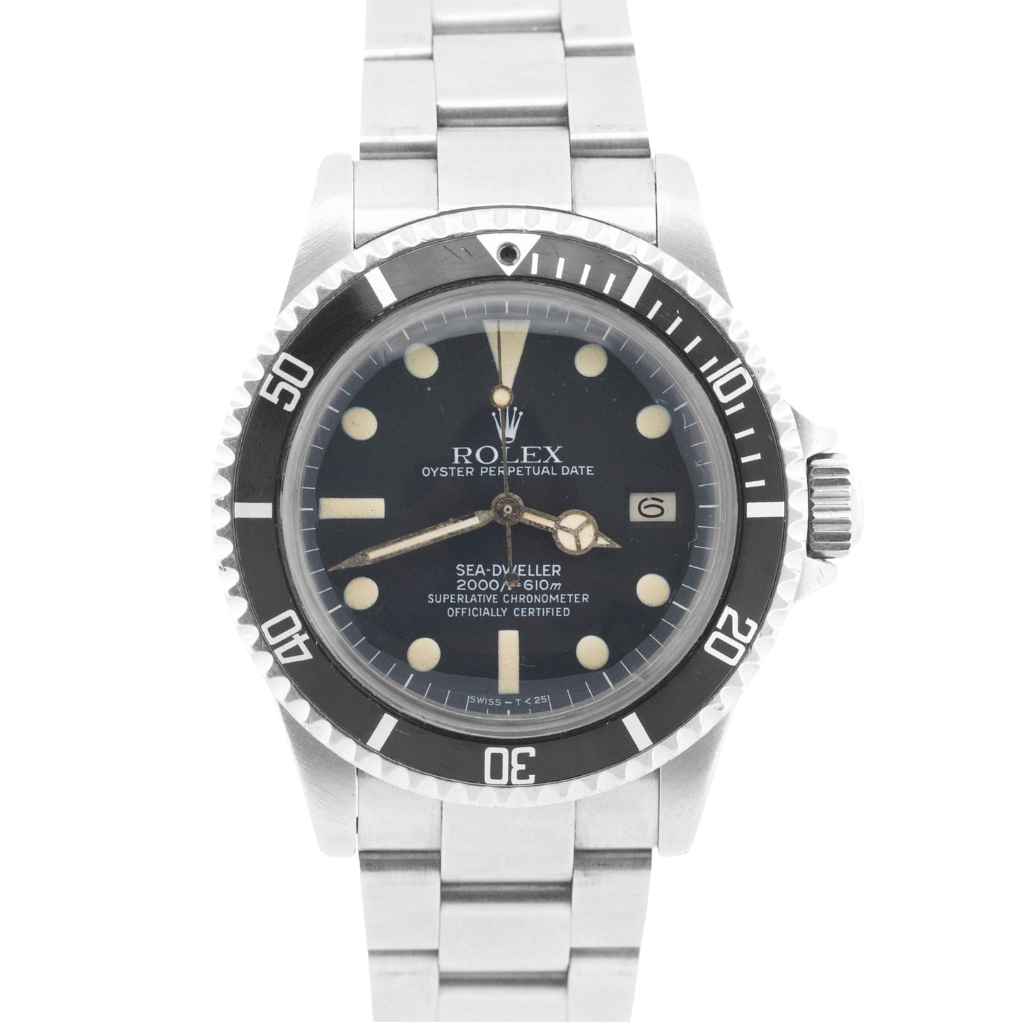 1984 Rolex Sea-Dweller GREAT WHITE Stainless Steel MK4 40mm PATINA Black 1665