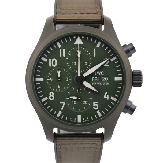 2026 IWC Pilot's Top Gun IW389106 Woodland Green Ceramic 44.5mm Box Papers