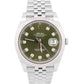 2022 PAPERS Rolex DateJust 41 GREEN DIAMOND 18K Gold 41mm JUBILEE 126334 BOX