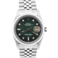 VINTAGE Rolex DateJust 36mm VIGNETTE GREEN DIAMOND Stainless Steel JUBILEE 16030