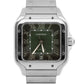 2024 PAPERS Cartier Santos-Dumont GREEN Stainless Steel WSSA0062 4072 39.8mm BOX