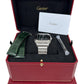 PAPERS Cartier Santos-Dumont GREEN Stainless Steel WSSA0062 4072 39.8mm BOX