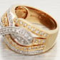 Sonia Bitton 1.25ctw Diamond Woven Waves Band Ring - 14k Yellow & White Gold