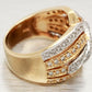 Sonia Bitton 1.25ctw Diamond Woven Waves Band Ring - 14k Yellow & White Gold