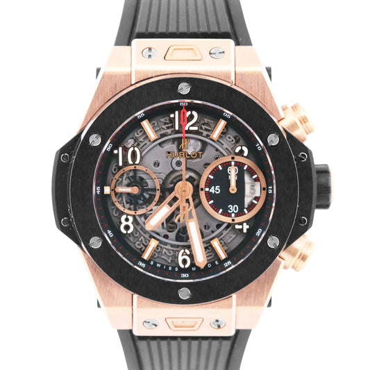 Hublot Big Bang Unico KING GOLD 42mm 18K Ceramic SKELETON Rubber 411.OM.1180.RX