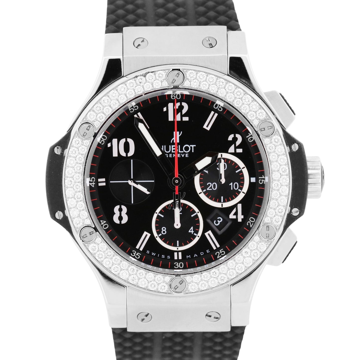 Hublot Big Bang BLACK DIAMOND Stainless Steel 44mm Rubber 301.SX.130.RX.114